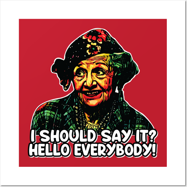 Should I Say Hello? - Aunt Bethany Christmas Quote Wall Art by Trendsdk